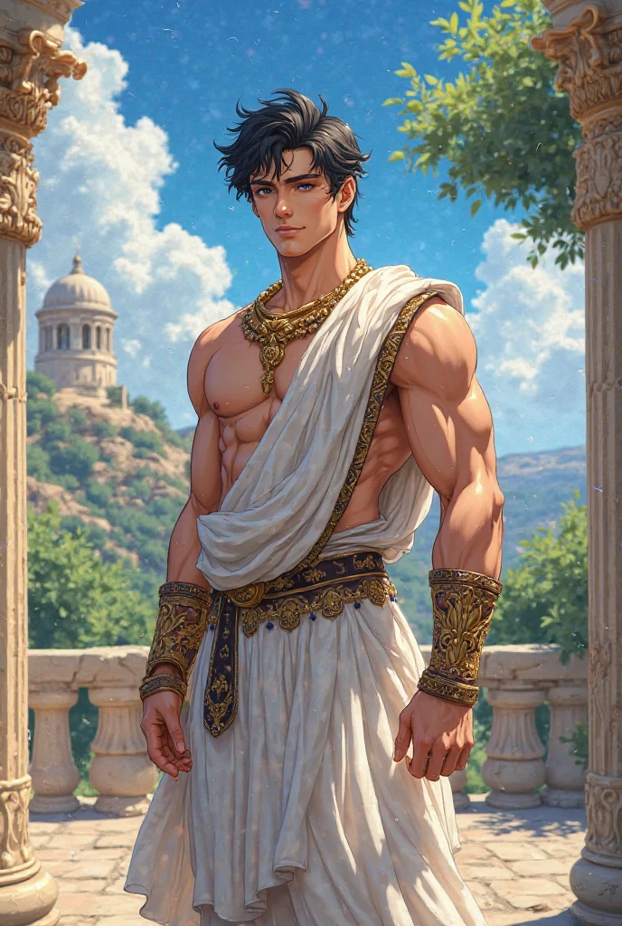 Naruto in Greek toga