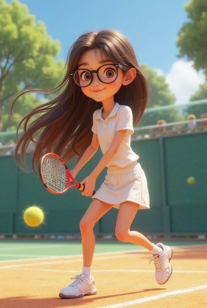 para siempre alto, brown hair, gafas de sol rosas, adolescente, usando solo un sujetador deportivo negro, estampado de flores, Foto de cuerpo entero, Angle low, sincero en el aula, tanga, More people