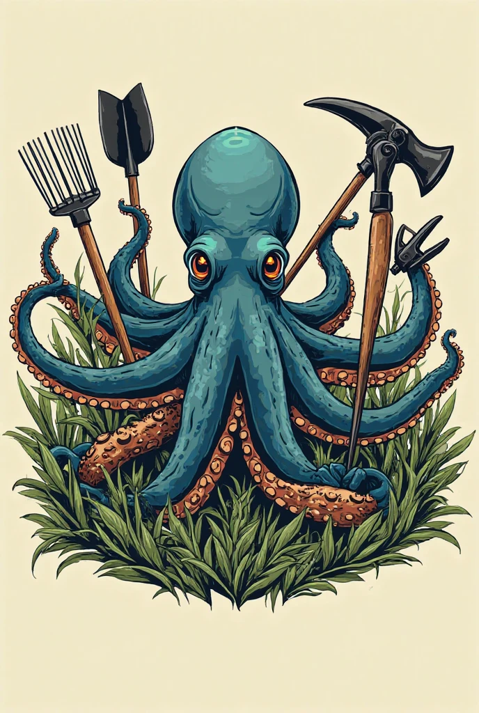 (photorealism:1.2), octopus wrapping it's tentacles around a log in black and white clipart