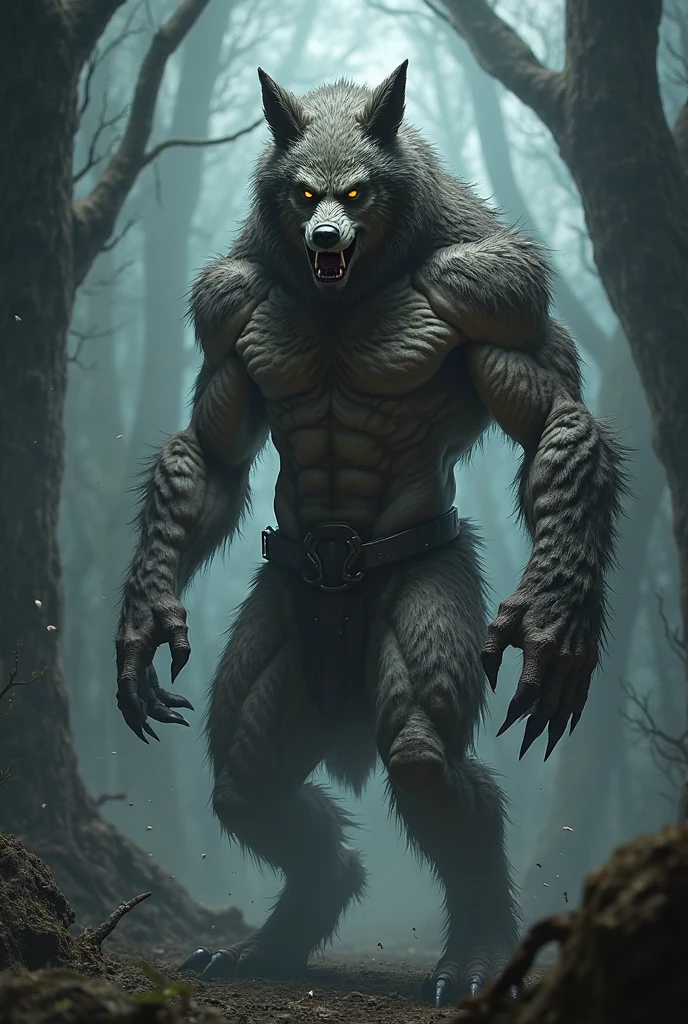 Naked Handsome male wolf furry with hairy pubic hair and hairy armpits