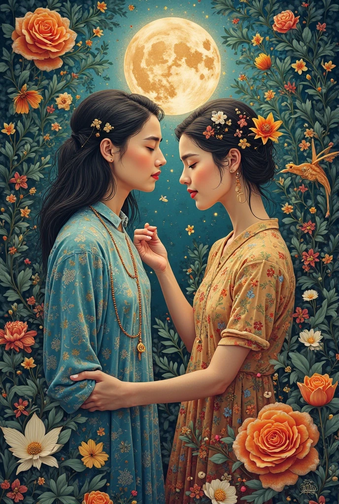 Masterpiece Three women full body, kissing each other on the mouth --auto --s2