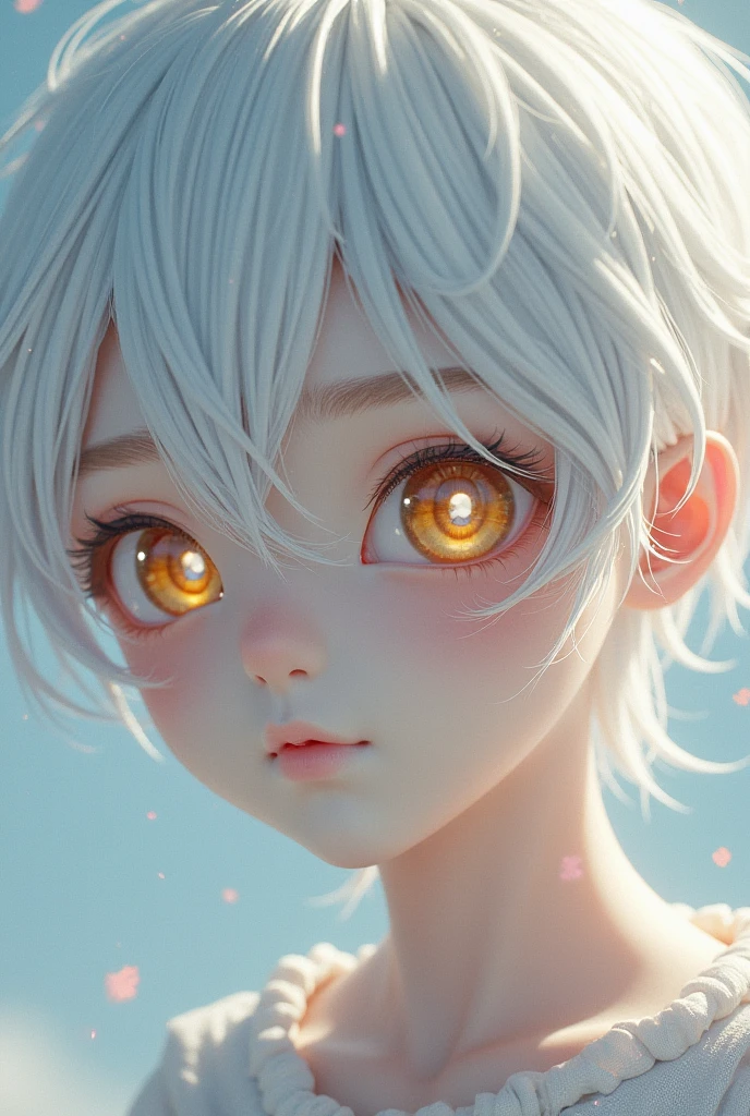 (masterpiece:1.2, best quality), (finely detailed beautiful eyes: 1.2), ((1boy)), (red eyes:1.4), (finely detailed eyes and detailed face:1.3), ((boy with short white hair)), (beautiful and clear background:1.2), (extremely detailed ), from front, 10 second video