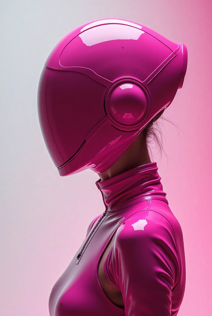 a woman in a shiny suit with pink hair , portrait_futurism<lora:portrait_futurism_sdxl:1.0>