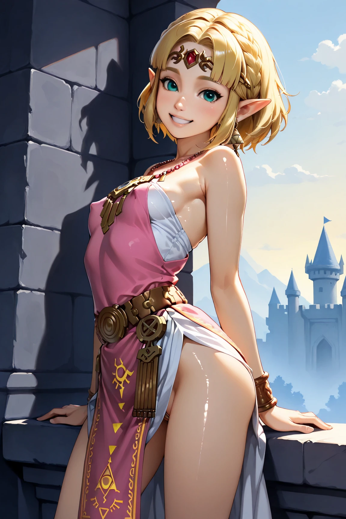 (((Medium Shot))),(((West Shot))),((((Forward light)))(((front light))),((ass pov)),((((front lighting)))),(Photorealistic: 1.4), (masterpiece, Beautiful and slim naked: 1.2), Perfect proportions, (((Big Breasts))), Narrow waist,,((Thin waist and slim thighs)),(((Two blonde, blue-eyed European girls))),((Holding a long golden spear)),((Golden armor is worn on both thighs.)),((Smiling Girl)),((The big wings of the archangel)),((Equipped with a shield on the arm)),((Spread your big angel wings wide)), ((Saluting with a golden rifle)),((Front lighting)),((The body is naked)),((Equipped with a shield on the arm)), Ultra-realistic capture, Highly detailed, High resolution 16k close-up of human skin. Skin texture must be natural, ,((((Elegant nude elegant girl)))) ,((Slender naked)),((Two skinny naked girls of European descent)),(((A nude figure facing the viewer))),(((Small breasts and exposed genitals))),(Young girl exposes her genitals))),(((The thighs and head fit within the screen)),(((View from head to thigh))),((Beautiful and balanced body)),((Do not show anything below the thighs)),((bottomless)),((topless)),((The left and right arms and left and right thighs are equipped with golden armor.)),((ass pov)),(((from front))),(((cowboy shot))),(((standing pose))),photo realistic,master piece,((ultra detailed)),looking at viewer,smile,photorealistic,Shiny baby blonde silk hair,((She has a large hair ornament and golden armor on her belly.)),((Looking at the viewer from the front)), (((Young face and young body)),((Looking horizontally at the viewer)),(Exposing the viewer to full frontal nudity),((Face forward and look at the viewer at the same height)),((Show your naked body to the viewer with your hourglass figure)),(((Wearing a large golden hair ornament))),No underwear ,((((Naked elegant and graceful girl)))) ,((Naked from head to thighs))、((No underwear whatsoever))、((Head to knee nude shot)),((Beautiful hourglass figure)),((Wearing a cape)),((Beautiful style)),Beautiful and detailed character art, Very detailed, Girl in shiny armor, Beautiful white and shining skin, Unparalleled beauty, ((Shiny baby blonde silk hair)),Realistic, 3D Face,Shiny Hair, Glowing Skin,((Thin Hair,No makeup,Brilliant Light)),Fantasy,Beauty products,Very detailedな顔のテクスチャ女性,Soft natural light,Create a dreamy and magical atmosphere.Photon Mapping, Light Energy Transfer, Physically Based Rendering,