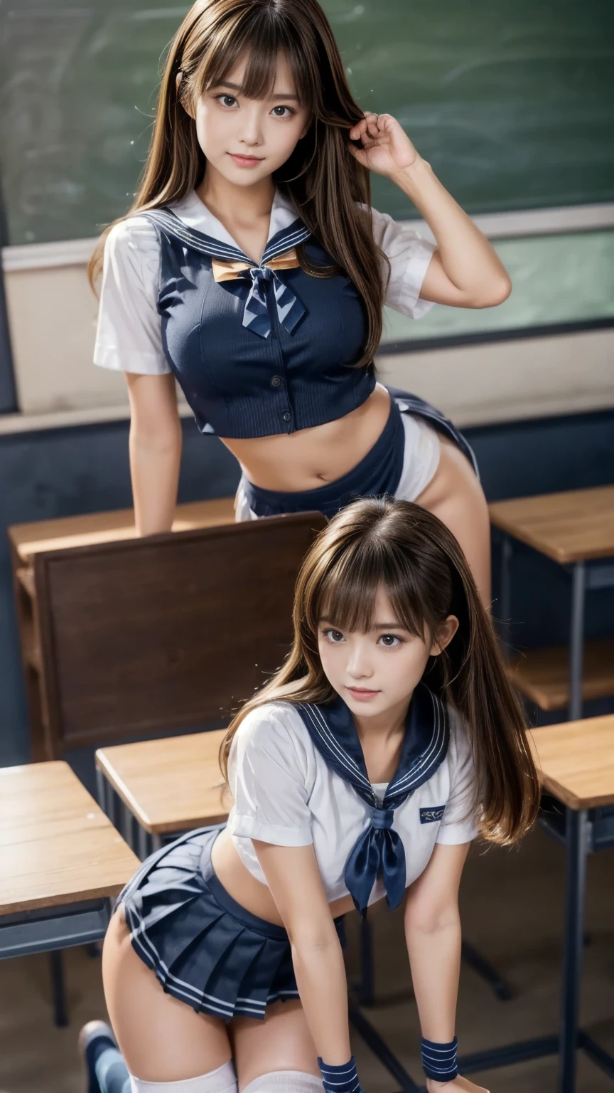 (Tabletop, highest quality:1.2), 8K, Official Art, Raw photo, Full Board Bill 4、Cute ass、(Back Angle:1.8)、(69:1.8)all_Fours taking off uniform、(uniform、Sailor suit:1.9), beautiful girl, (Angry face:1.8) (lean back:1.5)、Gold ornament in hair、close, Sailor suit, Short sleeve, Biolaces, Teen, street, Watching the audience,,(((mini skirt:1.5))), (((Breast Bra:2.0)))White shirt, Short sleeve, Are standing, Arms at sides, Watching the audience, 8k, RAW Portrait NSfW, (((Sex with a man:1.5, Inserting the penis into the vagina:1.56))), Rear view、Spanning desks、Tie one'hand、(((dressing:1.8))), (((Leaning forward:1.3))), ((Glasses:1.5))、(((close your eyes:1.8, Open your mouth:1.8))), (((Trembling Girl:1.8, Drooling:1.5))), 18-year-old, 7 heads, Ideal body proportions,thin, Small Ass, Beautiful legs, thin feet, Surrealism, ((Anatomically correct:1.3))
((((2 girls:1.5)))), (((Two girls showing off their panties in a room)))、(Beautiful Face:1.1)、Japanese 2 girls,((2 Japanese high school girls))、((Two real high school girls))、In the classroom、 ((Dark brown eyes:1.2))、(Realistic skin texture:1.3)、(Immersive atmosphere:0.8、Chiaroscuro:1.2) 、(Look Viewer:1.3)、((Shame expression))、((Ceiling from below:1.2))、(Crying face:1.2)、((((Wearing very small silk panties))))、((Panty Shot))、((A woman rolling up her skirt))、((From below:1.15))、((Panties close up:1.42))、((Panty Shot))、((Spread your legs out to the side:1.4))
