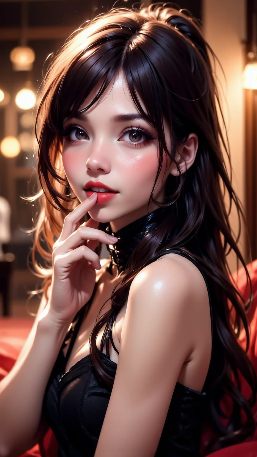 (masterpiece,Highest Resolution,4K High Resolution,Crisp image quality,Ultra HD,Detailed Hair(Realistic KID:1.2),Cat ear,Red Headgear,blush((Full of sperm))(Close-up photography:1.2)(Determined skin)((An eye is a heart)((Penis ejaculating in mouth,Hold down and give hard oral)
