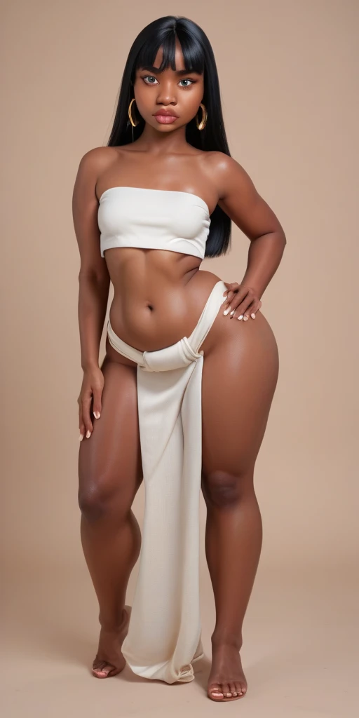 objective, dark skin shapely Amazon Woman with size zero (waist chest abs) and impossibly wide hips, Hair: She has a very sophisticated long neon braided fade mohawk. beautiful Woman, gigantic immense booty, smallest waist abs breasts, big ass thighs hips legs, tiny waistline, photography, by DynastySeries, with the worlds ๐ largest ass buttocks, highest details, big full lips, translucent gown, her legs are thickly beautiful strong and shapely muscular, ultra photo realistic skin, Synthwave, wide trapezoidal hips, UHD, Womancore, DSLR, neon yellow room, photography, highest resolution, no nudity