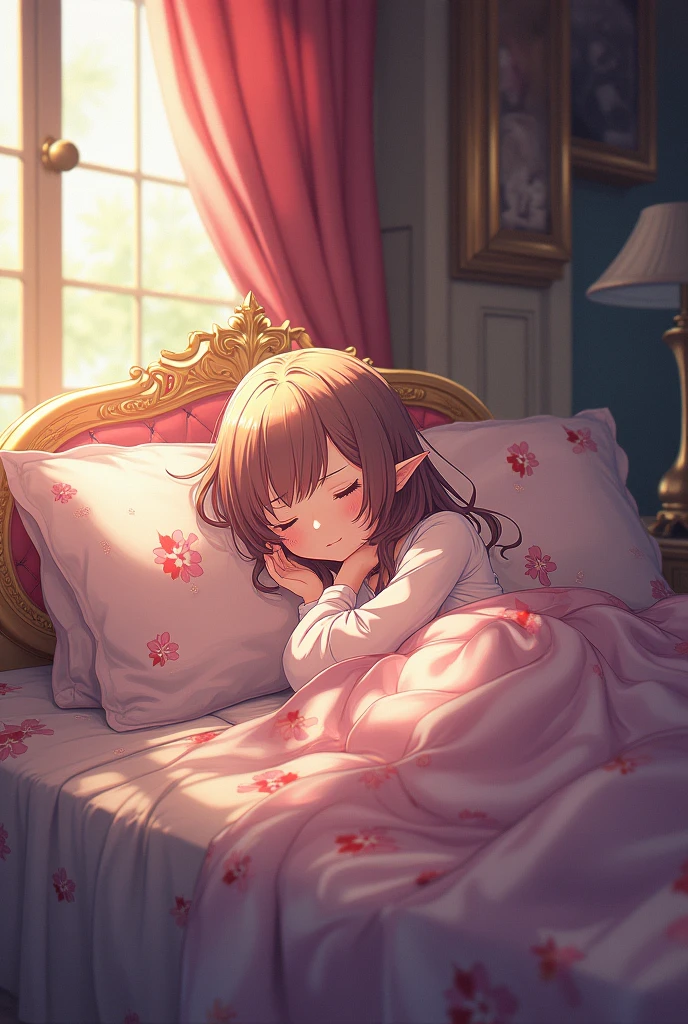 (best quality, masterpiece),mine , details), (Light and shadow oxtail , bed background, Cute girl posing on pillow ,Pillow,(piles of Pillow),Upholstered,((four poster bed)),Soft pillow quotation,Lots of Pillow,(Pillow),The love surrounding the protagonist,steam,Luxury Pillow),(luxury bed),(Gorgeous pattern pillow),luxurious pillow,(bedroom ),pillow humping,hump,open mouth,red eyes , kneeling,(Love around the protagonist),(Steaming hot),(pillow),Four poster bed,Canopy bed,Lots of pillow heads,princess bed , frilled pillow , long hair , frilled pillow , (pink polka dot pillow) , ((tachibana Arisu))