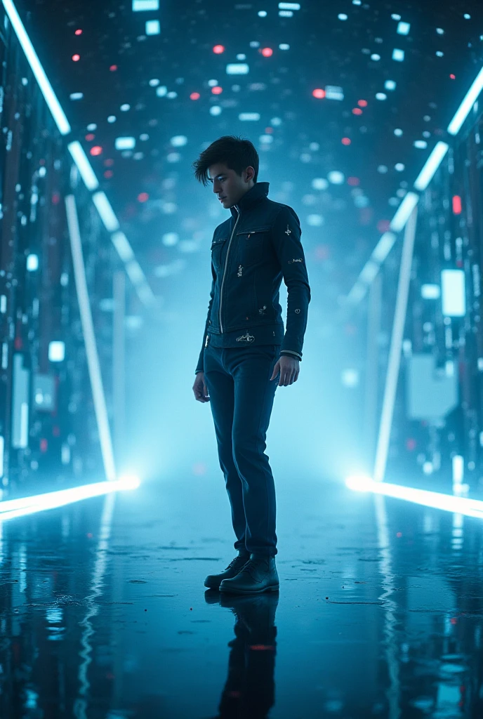 Only change background blue and make it  ultra realistic 8k pic