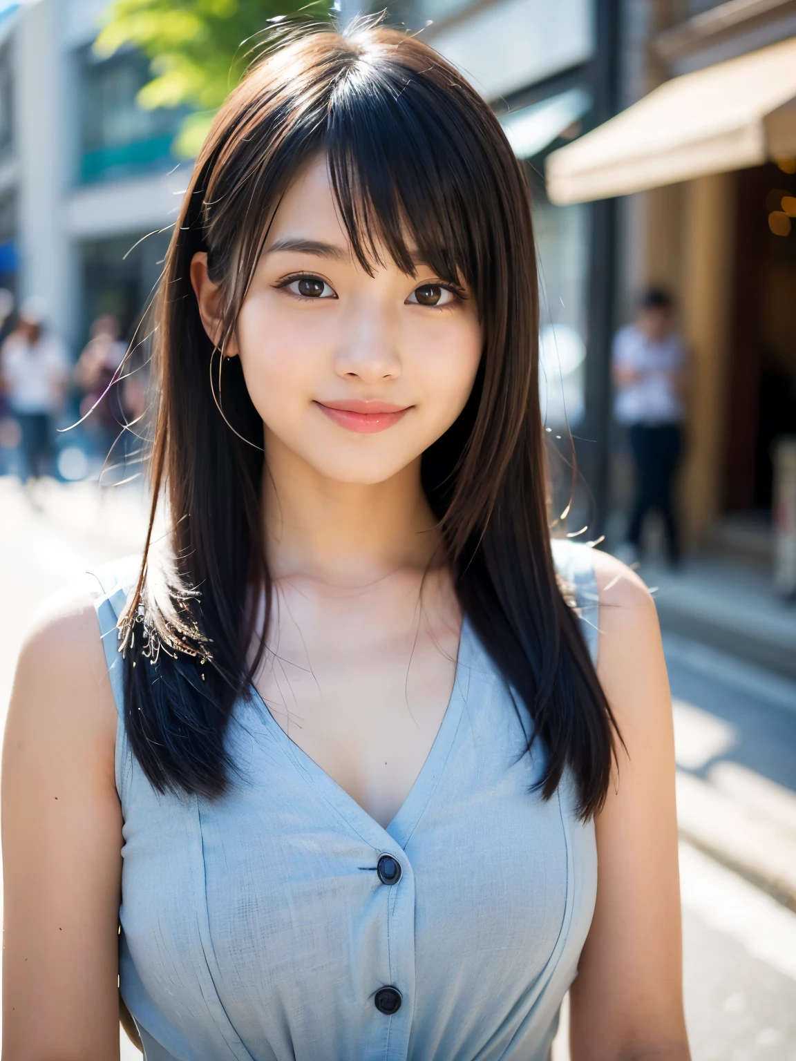 a cute girl with adultness