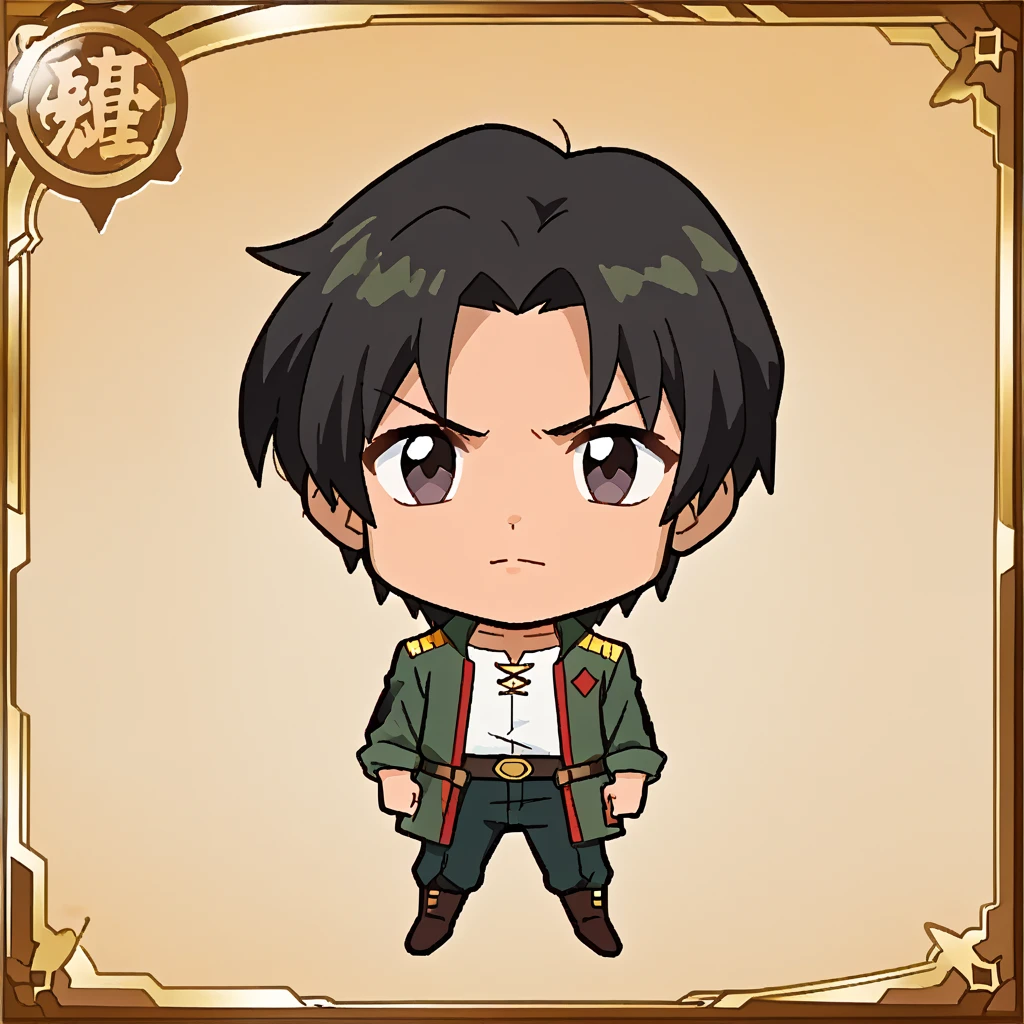 Anime, chibi, anime style, icon of a anime man character
