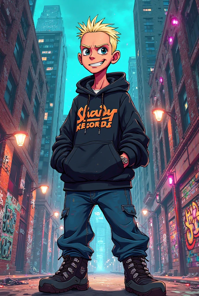 cartoon image of a man with a pink hoodie and a horned headband, pink iconic character, trigger anime artstyle, [[[[grinning evily]]]], weirdcore voidpunk fursona, unknown artstyle, bladee from drain gang, darksynth character portrait, mad grin, ((zerator)), nefarious smirk