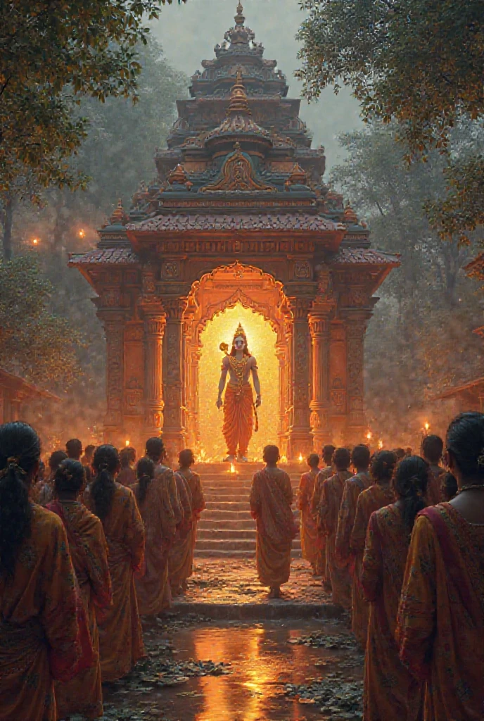 Scene: Depiction of verses from the Gita, Ramayana, and Mahabharata.