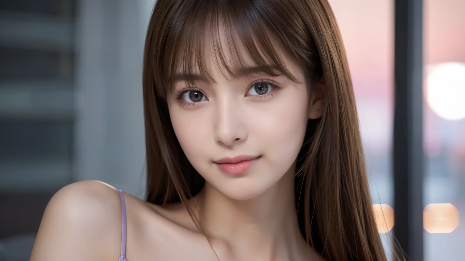 18 year old beautiful girl, Big eyes, Large Breasts, Small and slim, 8K, Highest quality, (Highly detailed head: 1.0), (Highly detailed face: 1.0), (Very fine hair: 1.0), Highly detailed official artwork, Anime Moe Art Style, Beautiful and detailed anime art, smile, whole body, naked、Random and delicate hair
