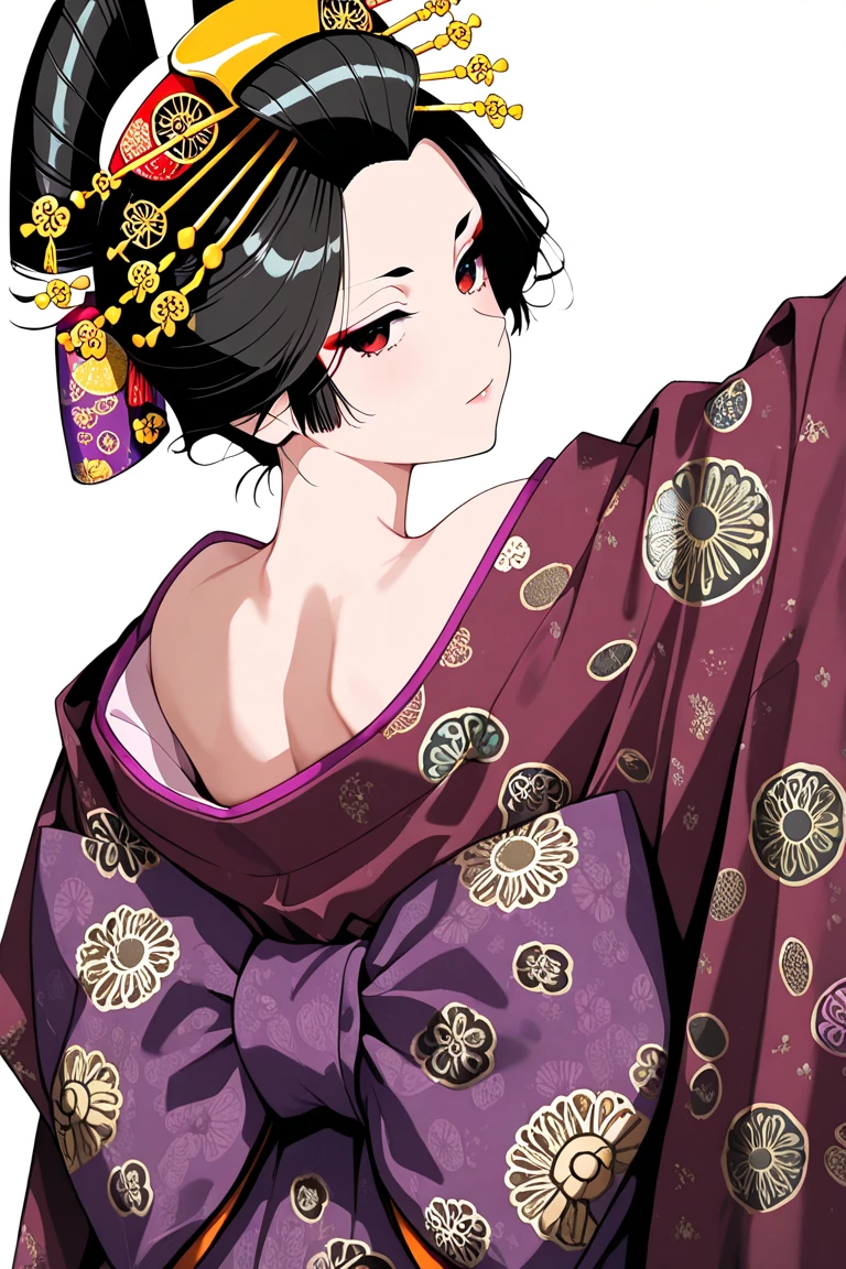 araffe woman in a Red kimono sitting on the floor, japanese geisha, female geisha girl, traditional geisha clothing, beauty geisha, glamorous and sexy geisha, geisha photo portrait, Japanese women, Traditional Japanese, skilled geisha of the japanese, geisha, Japanese Goddess, Red kimono, portrait of geisha, elegant Japanese women Princesses of the Warring States Period She exposes her nipples