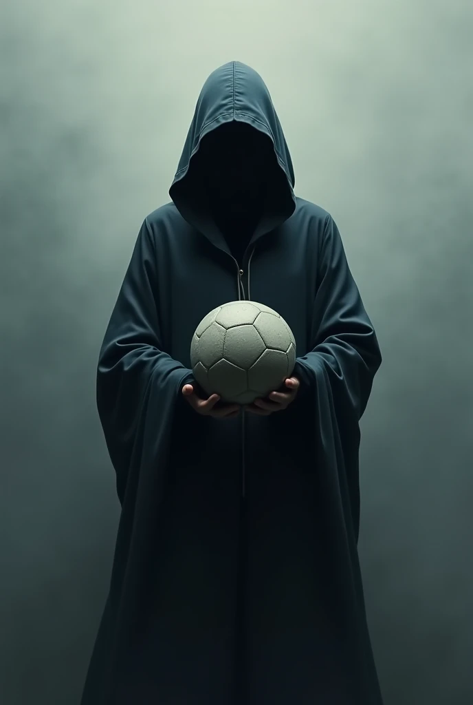 The grim reaper holding a soccer ball