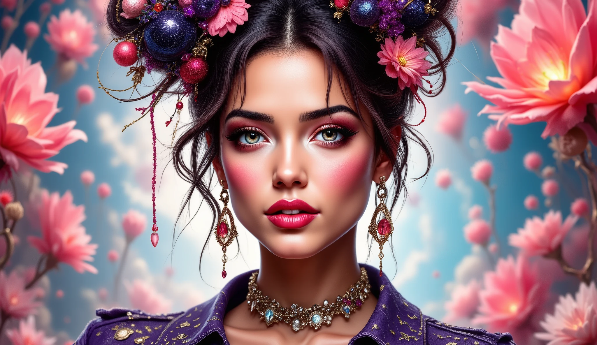 POP-SURREALISM WHIMSICAL QUIRKY PORTRAIT FASHION ILLUSTRATION OF A SUPER COOL AND STYLISH MODERN BEAUTIFUL MODEL, IN THE STYLE OF ARTURO ELENA AND JAMIE LEE REARDIN AND LAURA LAINE AND STEVEN KENNY, 8K ULTRA-HD,