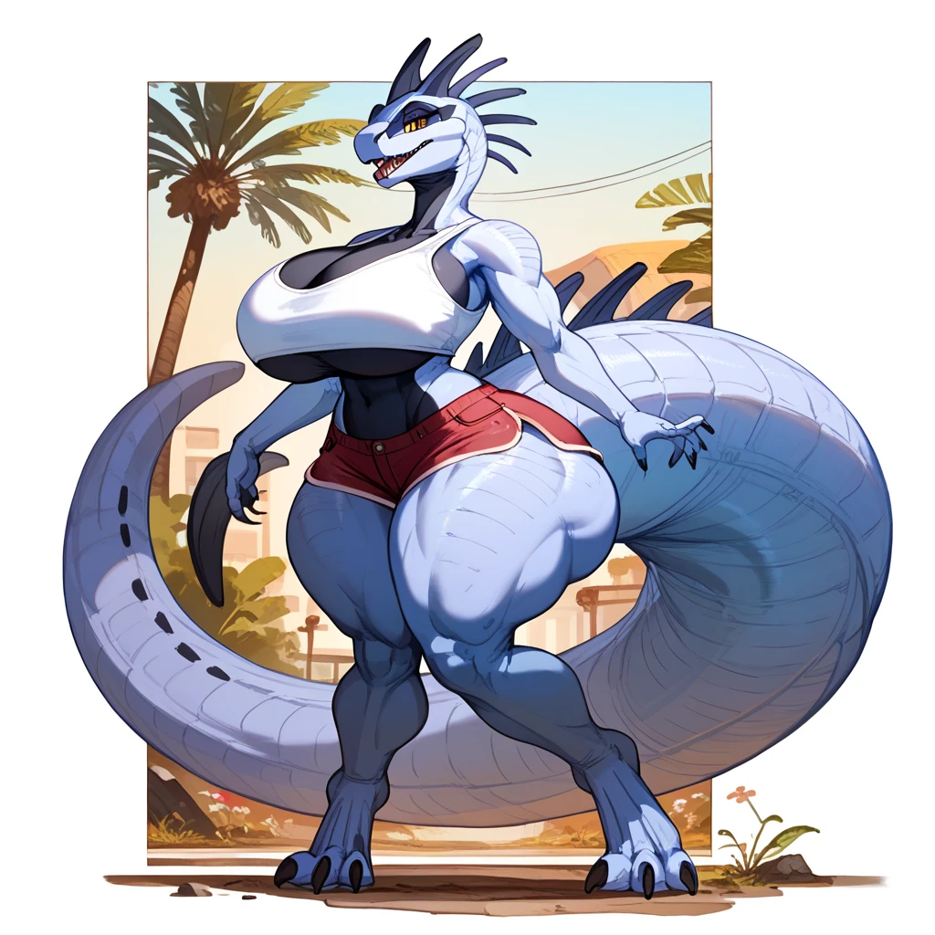 a full body view of an anthro femboy and girly lugia looking at the viewer, nipples, male, wide hips, thick thighs, small waist, standing, loincloth, bulge, big bulge,