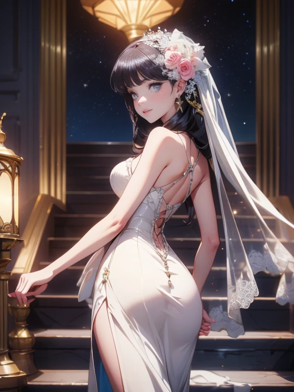 Beautiful, Sexy lady, beauty smile, blush on, shyly, dress
