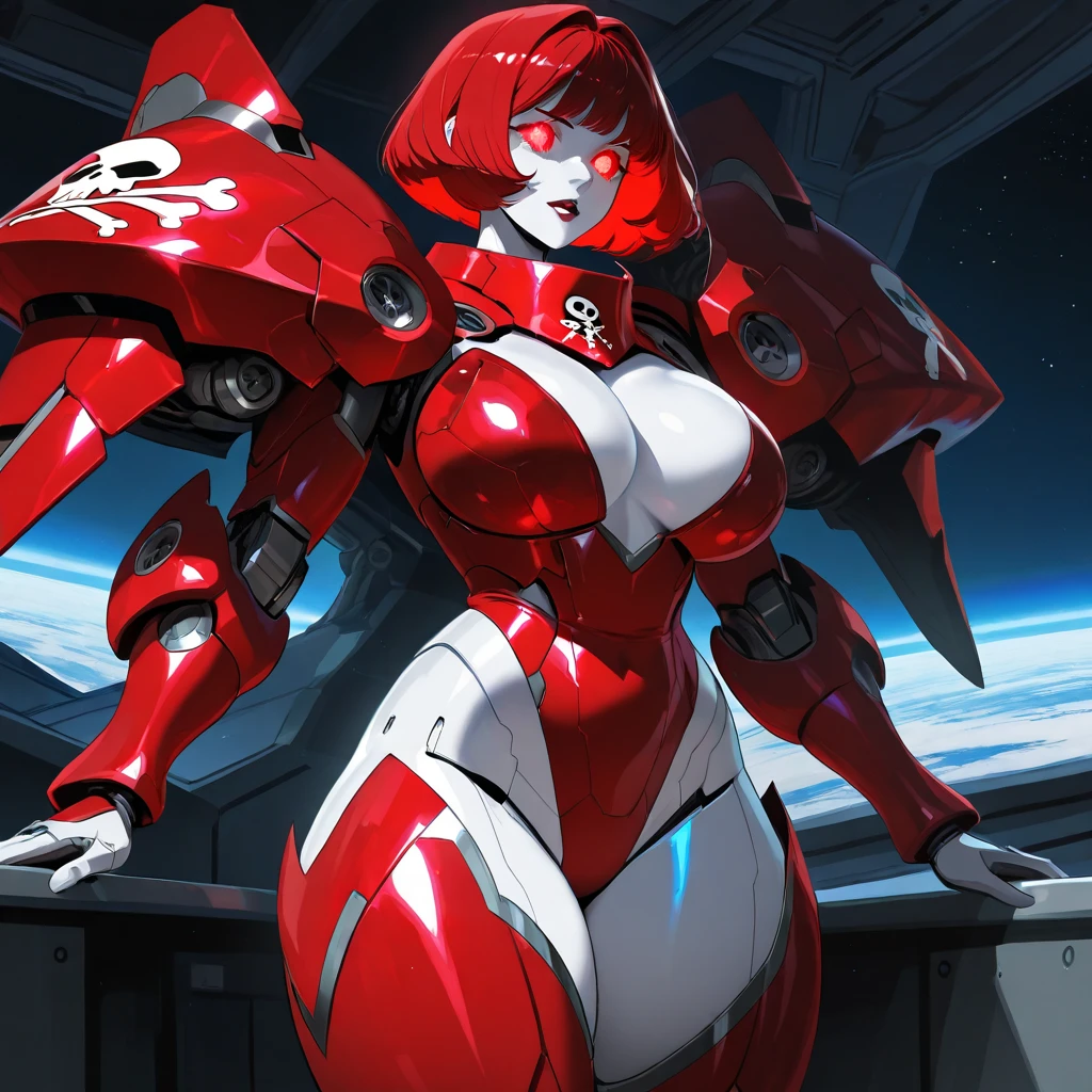 1girl,big chest,red robot suit,full body,4k,8k,hd,ultra hd,detailed,