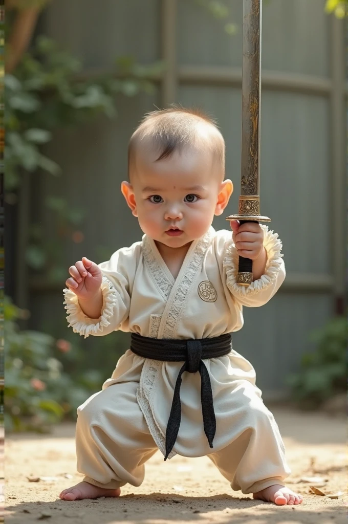 Set against the backdrop of a Zen room，8K HD quality，Hyper-realistic，A small bald monk，