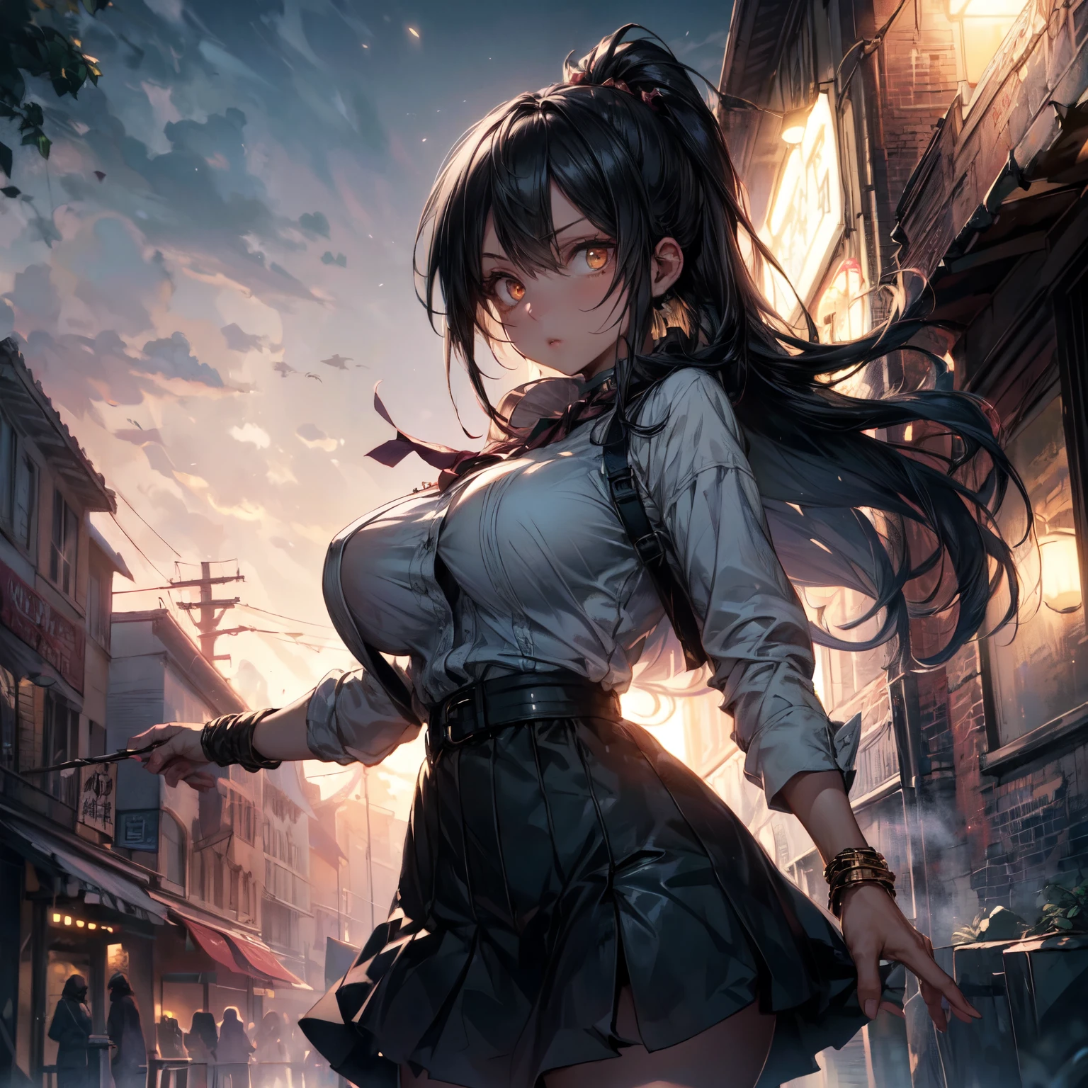 Anime girl standing on the street in a short skirt and black shirt, , chic, Anime Moe Art Style, Half Yamada, Realistic Anime 3D Style, Smooth anime CG art, Surreal , Gwaiz, Young Anime Girl, Anime Style 4k, Naughty anime style, Beautiful anime girl crouching,(masterpiece), (One serious civil service commissioner: 1.3), (Super thick and plump body: 1.3), (Huge breasts and buttocks)), (Small Head: 1.2), (Very small uniform)), (Shiny skin: 1.2), (A speech while crouching in the stands in the schoolyard in the morning)), 1boy, penis, doggystyle, from behind, spreadassms, chubby body, fat body, short,ultra detailed, masterpiece, best quality, blush, a woman, rolling eyes, open mouth, school girl, wearing , wearing glasses, classroom, sunset, light particles, hdr, brown grey hair, midium wavy hair, shiny hair, bang, single braid, clear grey eyes, Smiling Kiss, Tongue Out, アニメ ,orgasm face, sexual climax, bitch, back shot, back view, low angle, from below, back view, arched back, looking back, all fours, chubby body, BIG ASS , saliva, BBW, slender waist, anal, seiza, hands on head,white eyes, Hand Drawn, Showing Ass, Bobcut, Knee socks, (Super thick and plump body: 1.3), Butt sticking out, Close your legs, seiza, spread legs, pleated skirt, Stretch your arms back, long pleated skirt, I can&#39;t see your butt, Buttocks hide, Arms folded behind back, Super big butt, Awesome numbness , Plump , Chubby ,  fat, Butt sticking out,