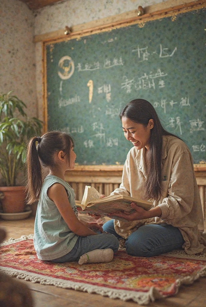 woman reading a book to two children at a table, children, children's, teacher, intricate masterpiece, intense knowledge, beginner, happy, smile, reddit post, photo - shot, a super-smart, warm and joyful atmosphere, powerful detail, istock, avatar image, john park, kids, portrait shot, children\'s book drawing, ???, advanced art, accurately portrayed --auto --s2