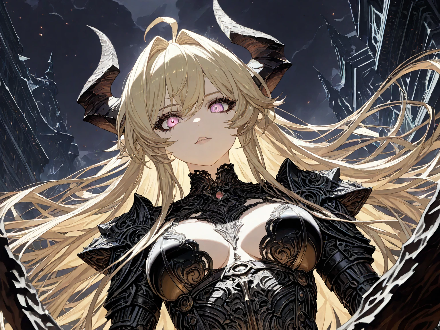 (high resolution,masterpiece,best quality,extremely detailed CG, anime, official art:1.4), realistic, photo, amazing fine details, all intricate, gloss and shiny,awesome many layers, 8k wall paper, 3d, sketch, kawaii, illustration,( solo:1.4), perfect female proportion,villainess, (fusion of dark brown cockroach and lady:1.4), (brown cockroach form lady:1.2), (brown cockroach lady:1.2), (fusion:1.2), (solo:1.4), (evil smile:1.2), muscular, abs, (cockroach brown exoskeleton bio insect suit:1.4), (cockroach brown exoskeleton bio insect armor:1.2), (brown transparency cockroach wing:1.4), (brown cockroach antennae:1.3),