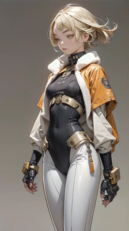 (((black))), (((best qualityer: 1.4))), (((Afro))), (((DuneWalker))), (((post-apocalypse))), (Unbeatable masterpiece), (hiper HD),(CG 8k hyper-realistic), (((breasts big))), (((hyper feminine))), sensuous girl, (bob hair with straight bangs), ((( sculptural body ))), (((1 girl))), 20 year anime girl with perfect body, Beautiful and well-groomed face, slanted eyes, muscular body:1.2, costume with textured details in pixel art, (Head to thigh photoodern samurai pants, Complex equipment, rot, cerulean, yellow, orange, Violette, long pants,Tight, dark clothes,With white stars and white stripes, Metal parts in armor, afro girl, (((standing alone))), pirralha violent, (((14歳))), sensuous, pose de atitude, work of art, post-apocalypse, (((manga style))), Bounty Hunter, violent, Manic, the way you want, slenderbody, thin but strong, perfectbody, roupa moderna, Advanced technology, short shorts with checkered pattern in red and black, fur collar jacket, sleeves with vertical striped pattern, neutral background