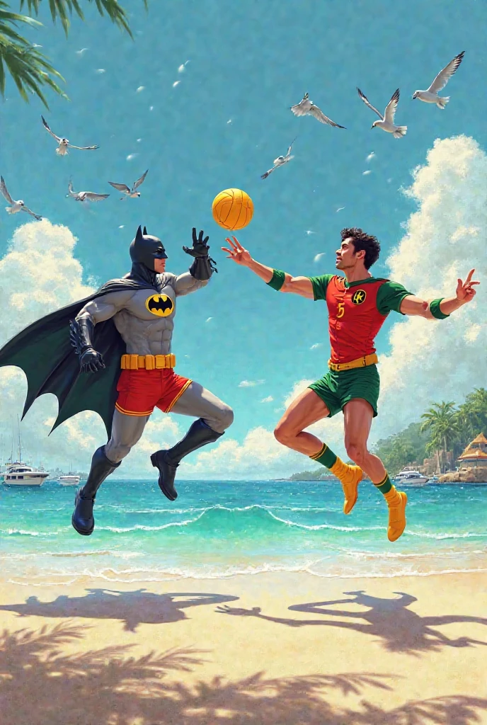 sun tan batman playing beach volleyball
<lora:Illustration_-StyleXL_kk:1> illstyle, illustration style