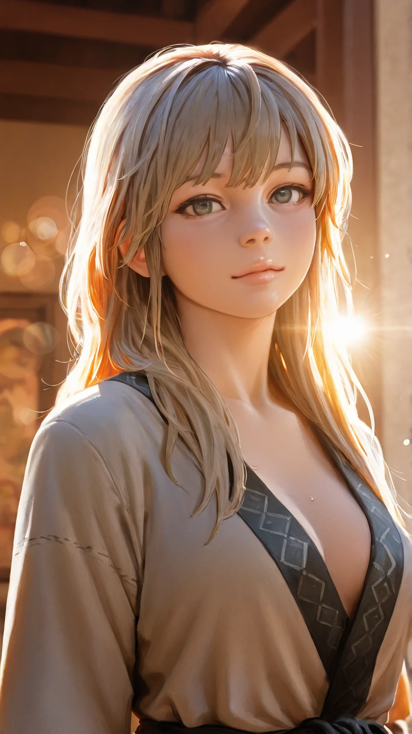 beautiful girl,blonde hair,green pupils,(best quality,4k,8k,highres,masterpiece:1.2),ultra-detailed,(realistic,photorealistic,photo-realistic:1.37),portrait,soft lighting,vivid colors,natural beauty,graceful posture,long flowing hair,delicate features,enchanted atmosphere,whimsical garden,intertwined flowers,soft sunlight streaming through the trees,serene expression,sparkling eyes,rosy cheeks,lovely smile,fairy-like appearance,heavenly glow,ethereal background,harmonious composition,dreamy and serene ambiance,majestic surroundings,subtle shadows,dainty feminine charm,pure aura,dreamlike quality,dazzling beauty.