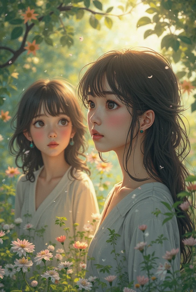 A girl in her three stages as a child ,young adult