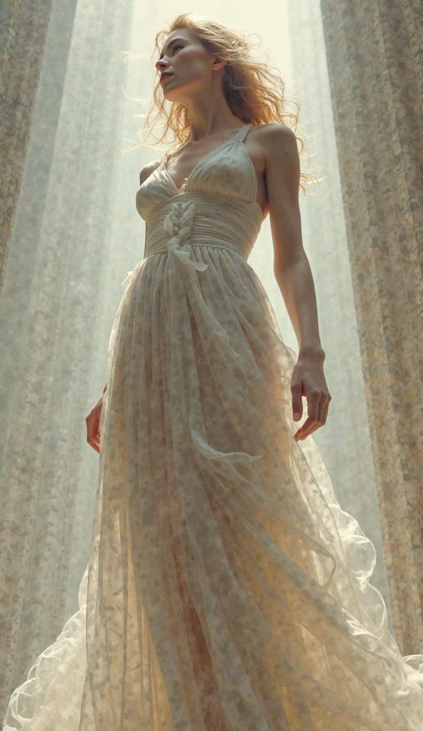 il y a une femme vêtue d'une robe marron debout dans une pièce, protagoniste féminine, Aussi, protagoniste féminine 👀 :8, jeu de style square enix, sayori, Ayami Kojima Amano, inspiré de Riusuke Fukahori, diable à qui, Makoto Shinka, Kasumi Arimura style 3/4, personnage féminin, Jin Kagetsu