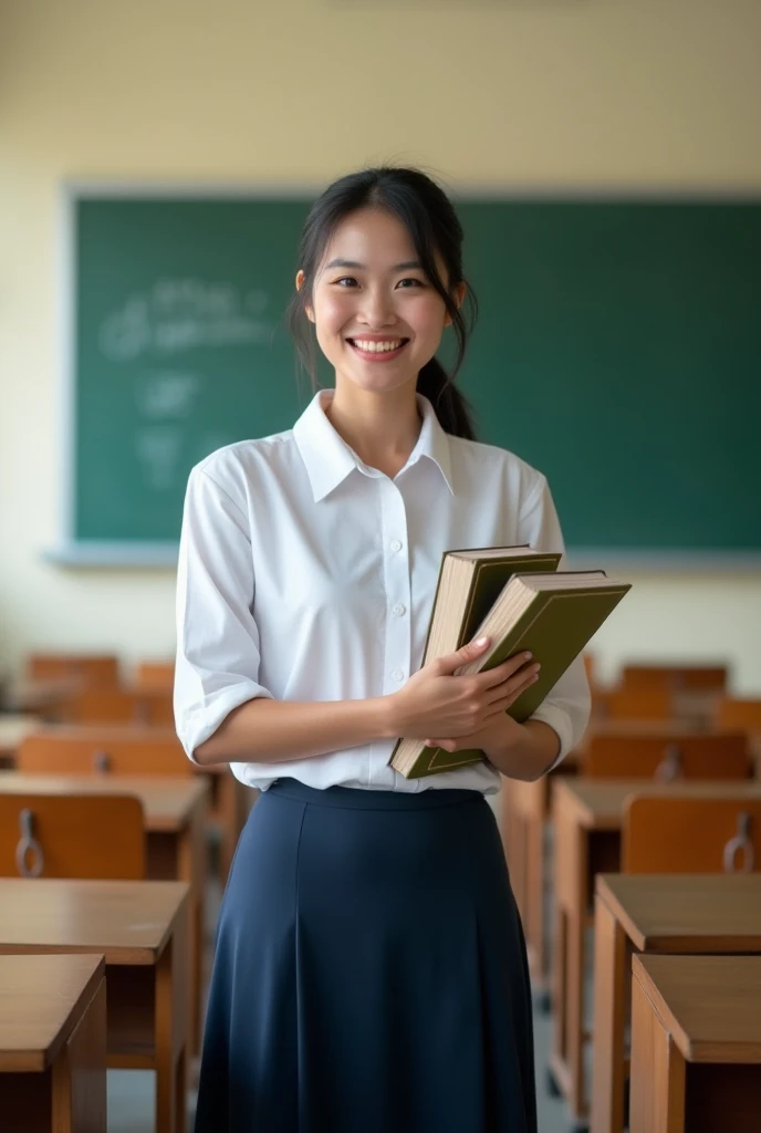 A 30-year-old Japanese female teacher with realistic nails.
She is not wearing nail polish.