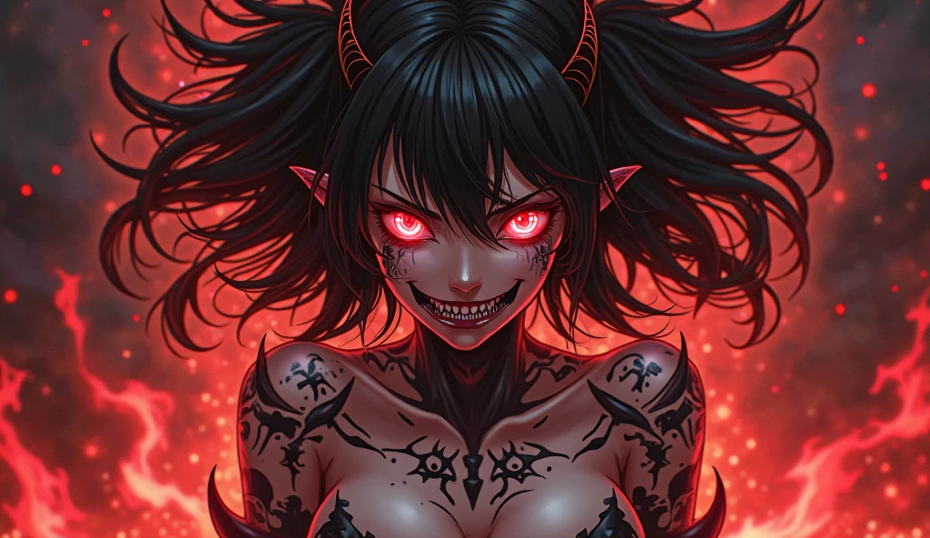 (Highest Quality, 4k, masterpiece, Amazing Details:1.1), wearing wear out circus_clothes, Shallow Depth of Field, E671, lens 50mm f/2.0, ((male_demon_magician_hell)), (((demon:1.3))) pircings, tattoos, red glowing snake eyes, (photorealistic) (RAW Photo), angry, evil smile, ((gothic circus)),, undefined