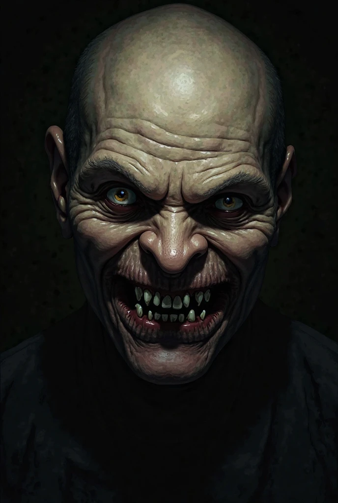 Creepy smile in the dark