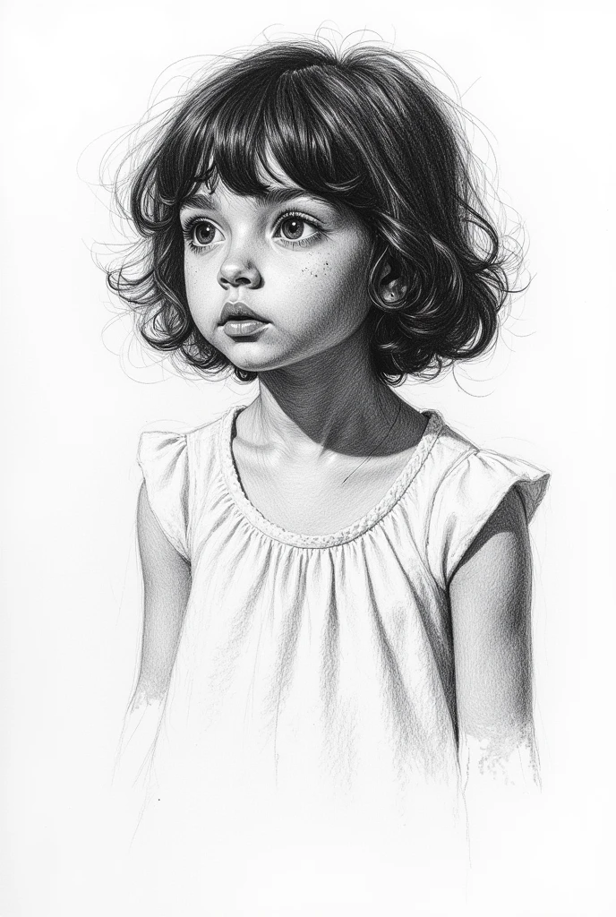 Thin, black and white drawing for child coloring