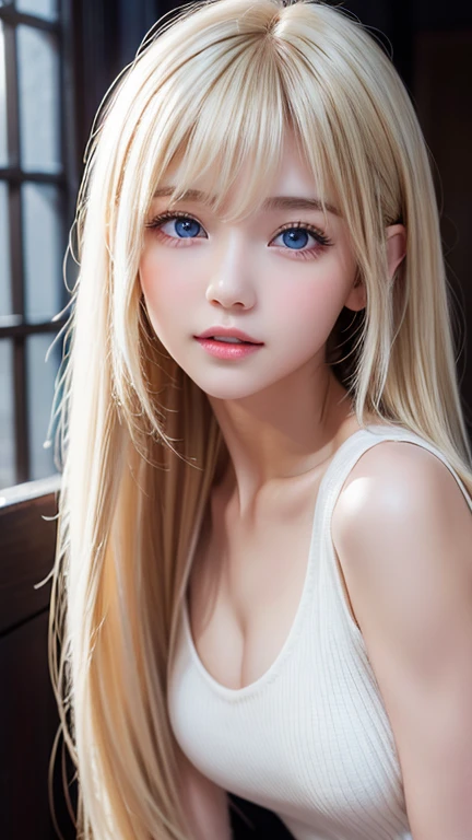 highest quality Embarrassed expression seen by viewers Shining, clear, white skin、Her windblown blonde hair hides her beautiful face、whole、20 years old cute sexy little beautiful face、Beautiful straight hair that stands out、growing up, Sparkling light blue eyes、Cute long silky bangs covering her eyes, Sexy and cute young woman with super long hair hiding her sexy face、Nasty Woman Super long, natural platinum blonde shiny hair Beautiful bangs that cover the forehead and reach the eyebrows. A slutty and slutty woman. Naked. Bukkake. Whore. Prostitute. She's in heat with her seductive makeup. A large amount of milky liquid is on her body. She shows off her beautiful breasts and beautiful nipples, a provocative expression, a lewd mark is engraved around her crotch, she opens her legs to show her beautiful crotch, she caresses a thick and sturdy dildo, she inserts a dildo into her beautiful pussy and becomes aroused, there is a lewd heart tattoo engraved around her crotch