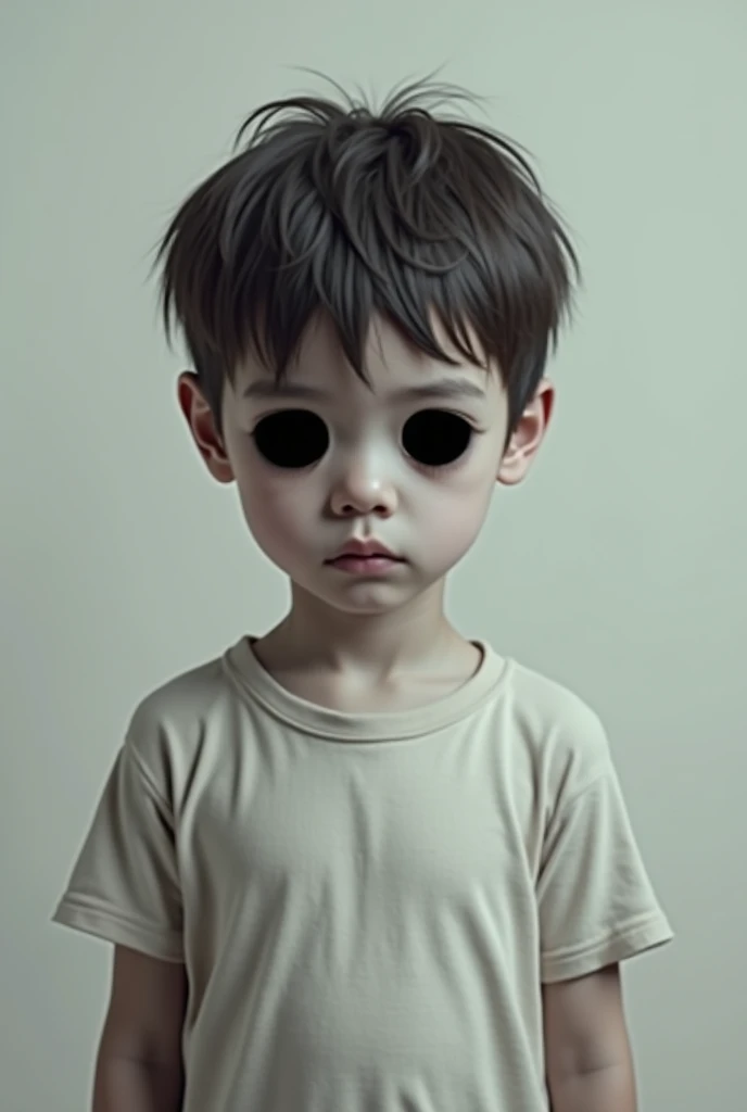 Faceless character boy