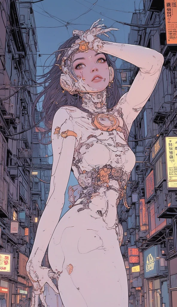 90s Cartoon art style, by ilya kuvshinov and james jean and sorayama and ikeuchi and hiroya oku and gilleard james, best quality, masterpiece, very aesthetic, perfect composition, intricate details, ultra-detailed