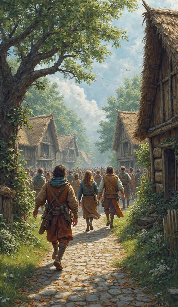 The villagers rushed to help but found nothing.