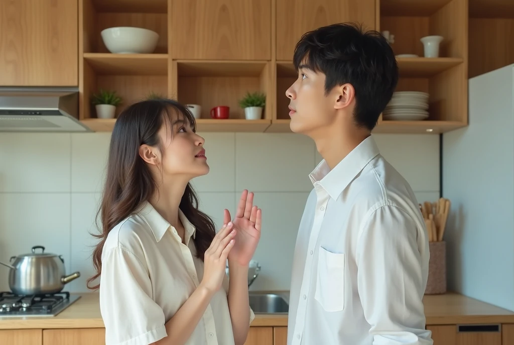 Japanese man forced to put his head under Korean girl's skirt