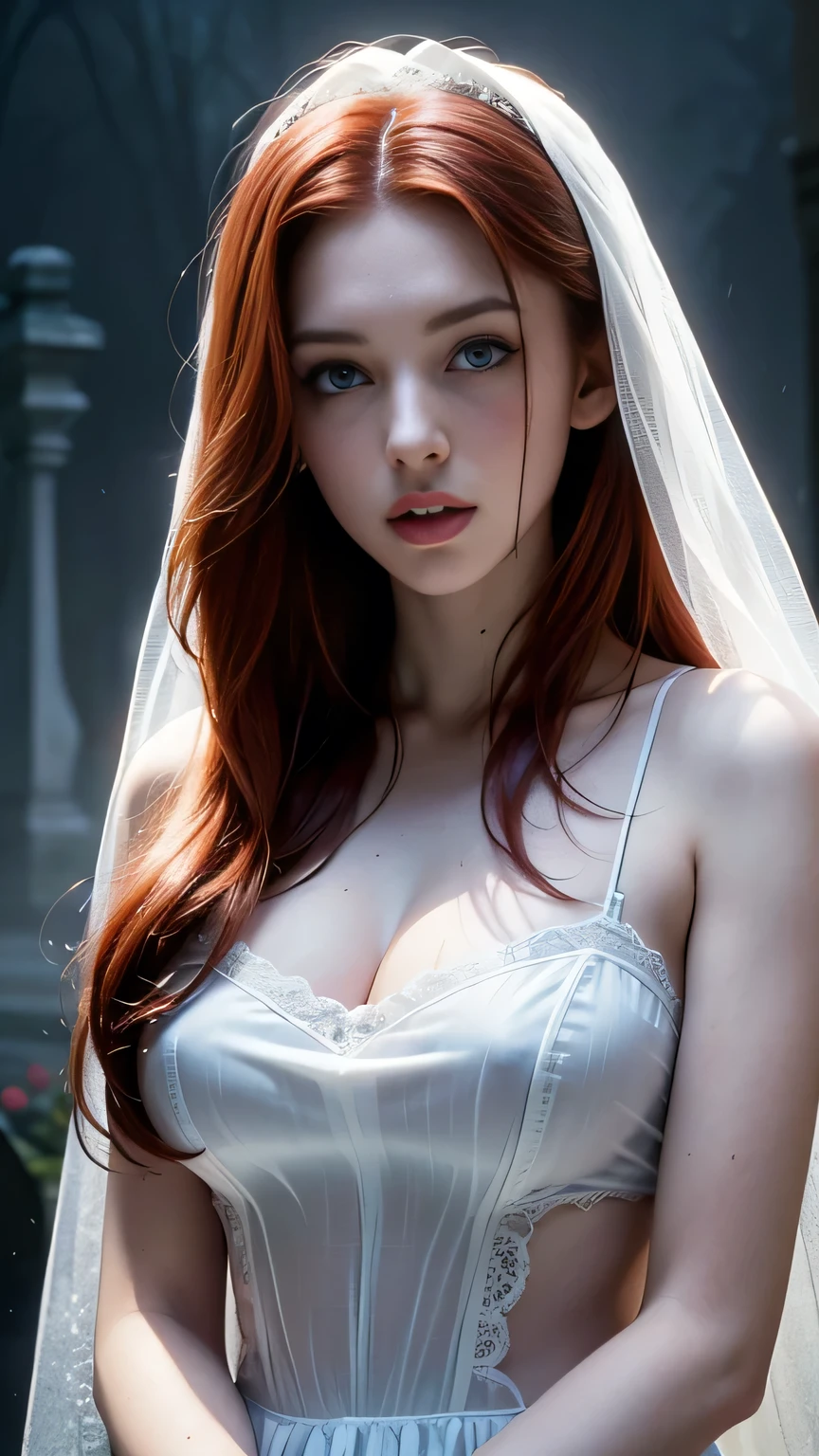 lenore, long hair, Orange hair, braid, makeup, lipstick, red lips, (red eyes:1.5), (Ultra-detailed, 8K, Raw photo, Best Quality), high-definition RAW color photography, professional photography, (Realistic, photographrealistic:1.37),1 girl, Cinematic Light, (finely detailed face:1.2), (Best Quality:1.2), hyper detailed background, cowboy shot, (Happy smiling face:1.4),Upper teeth, (Looking at Viewer:1.2), (slender:1.2), (Narrow waist:1.2), huge breast(Saggy breasts:1.35), (cleavage:1.2),Elegant, Gorgeous, Gothic lolita,(Short bob hairstyle:1.2),full body, bowtie, (Detailed Maid:1.2),crepe_fabric_Detailed_Clothes, puffies_long_Detailed_sleeves, luxurious mansion in the background, Inside, indirect lighting, Floor light, Many beautiful flowers are arranged in a luxurious vase, Create a luxurious atmosphere., Marble floor, decorative wall, BREAK ,William Morris, Arts and Crafts Movement, complex pattern, Nature-inspired design, Wallpaper Art, Textile Creation, British heritage, Raw photo, (8K、highest quality、masterpiece:1.2)、(Intricate details:1.4)、(Photorealistic:1.4)、Octane Rendering, Intricate 3D rendering super detailed, studio soft light, Rim Light, Vivid details, Super Detail, Realistic skin texture, Cheek gloss, details face, Very beautiful bright pale blue eyes, Very big eyes, Highly detailed CG Unity 16k wallpaper, perfect beauty, round face, Makeup, (Detailed background:1.2), Shiny skin, Full Body, From head to thighs, Cleavage,