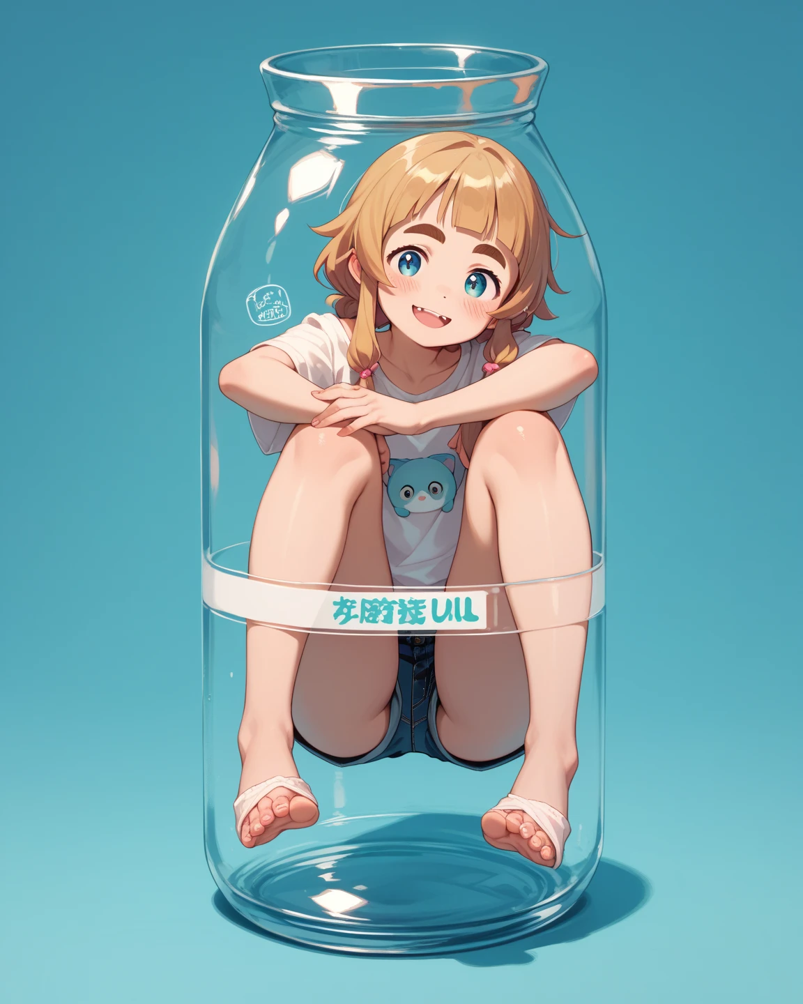 (((((inside jar))))))、One girl、Being in a jar、cute little、onepiece