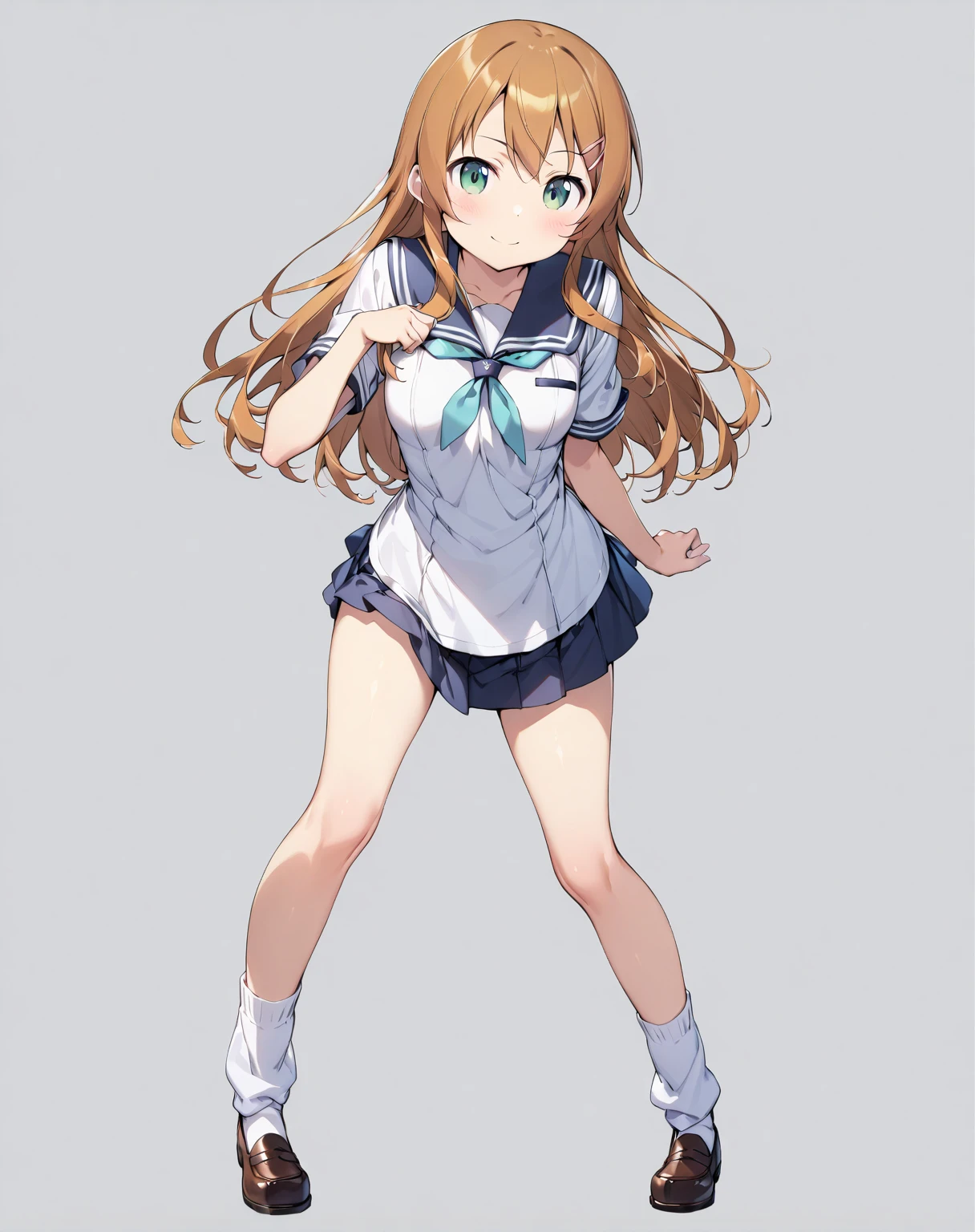 1girl, souryuu asuka langley, neon genesis evangelion,long hair,master piece,ultra high res,squating,spread knee,looking viewer,black skirt,from front