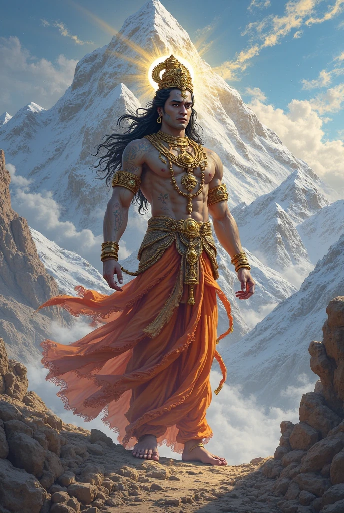 Full body image of son of kubera god  straight viewing 