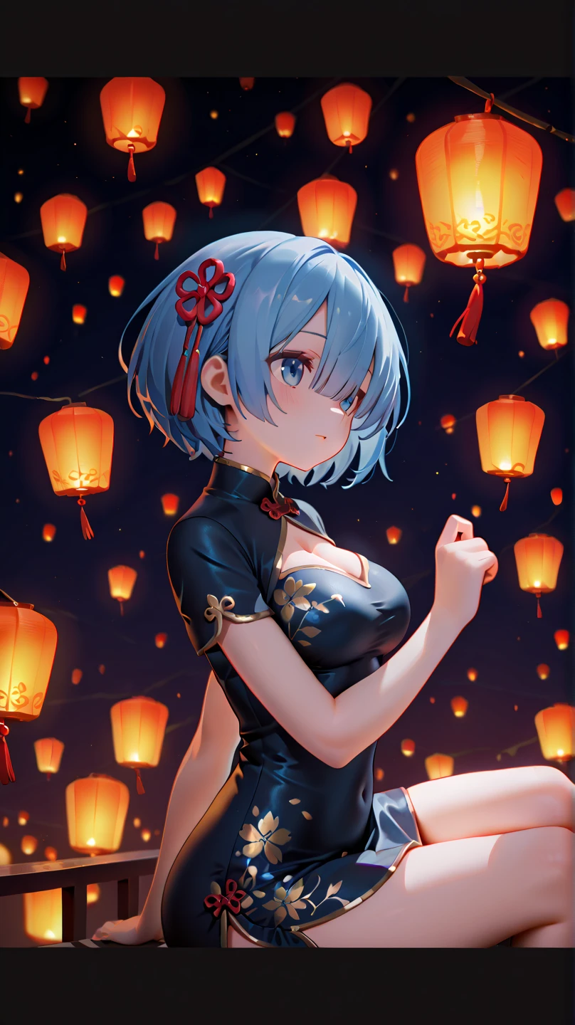 (MASTERPIECE)、(Top quality anime illustrations)、(ultra definition)、one girl、solo、Beautiful girl with silver hair、Anime Loli、Cat eared loli、Flame cheongsam、Short cheongsam、Sleeveless、a smiling look、Cleavage emphasis、Lower milk emphasis、thights、Tarot card style、force