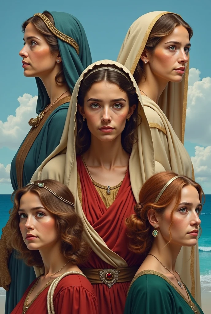 10 people are Job's children, 7 men and 3 women, the most beautiful women in the world.