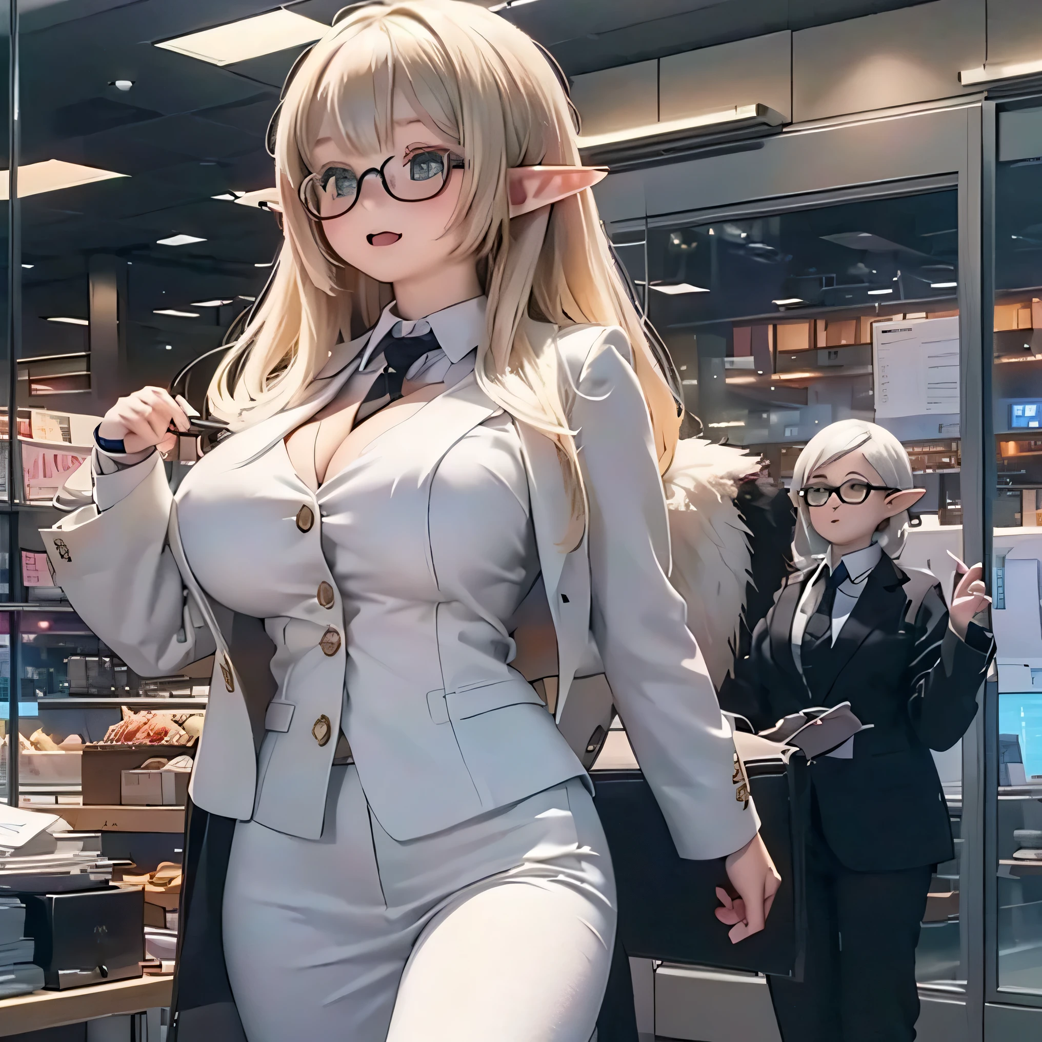 (full body image+standing:1.5), (One/Elf/Kawaii and one/a 90-year-old man:1.5), She has breasts extremely (large:2) is wearing black maid's clothes without skirt with maid's headdress on her head+extremely short and tight clothes on her body, He is wearing a black suit with pants and long pants, They are in a motel room lit only by candles because it is dark and without light, He is strong and muscular and has slender hair, She has very short mohawk hair in blue color, She has green eyes, He is grabbing her from behind, Eye-Level Shot, anime, Hyperrealism, 16k, UHD, masterpiece, best quality, textured skin, high details