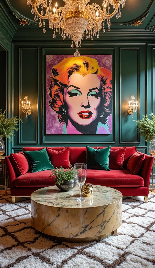 Madonna-themed living room decoration